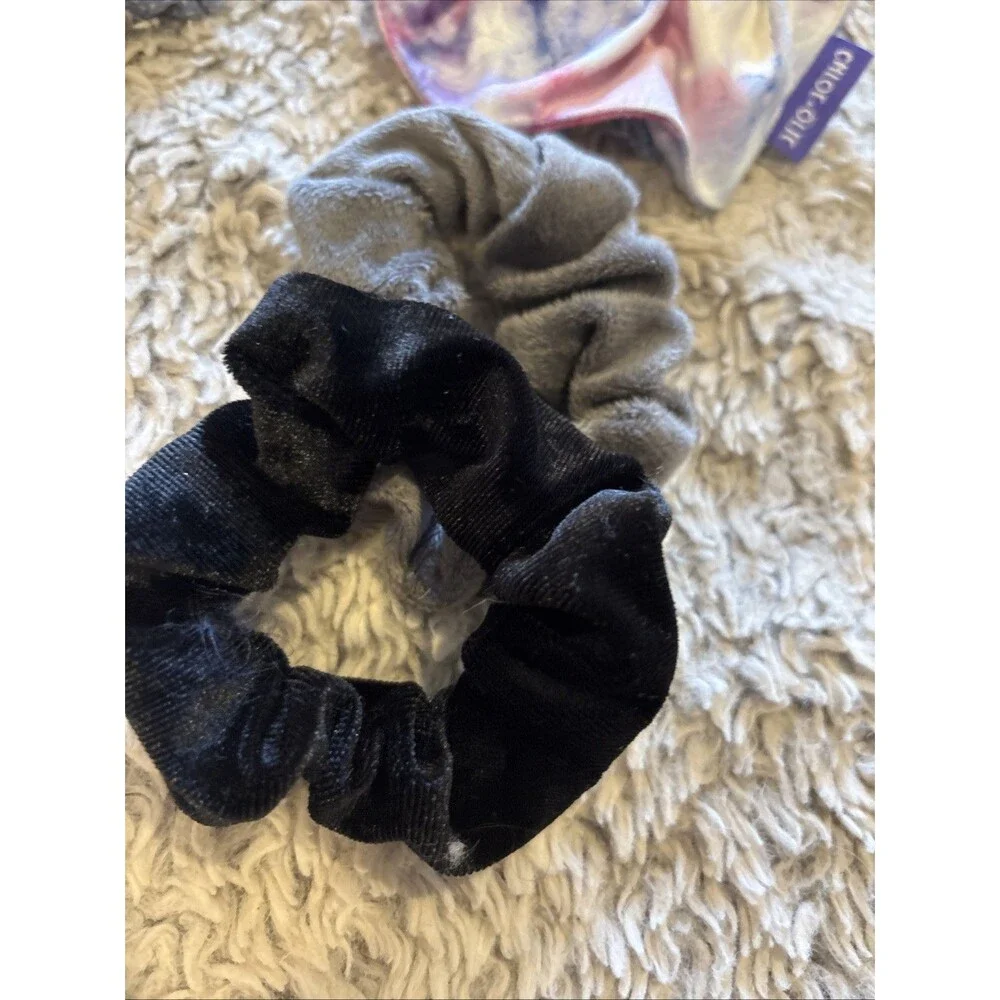 Chloe‎ + Olle Scrunchie Hair Accessory Lot Girls OS Multicolor Excellent Velvet